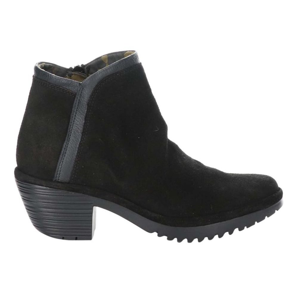 Fly London Black Suede Ankle Booties with Side Zip - in originally box - Picture 3 of 8